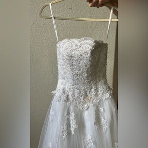 Oleg Cassini Ivory Embroidered Wedding Gown